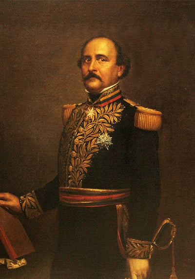 Portrait of Juan Crisóstomo Falcón in hallway