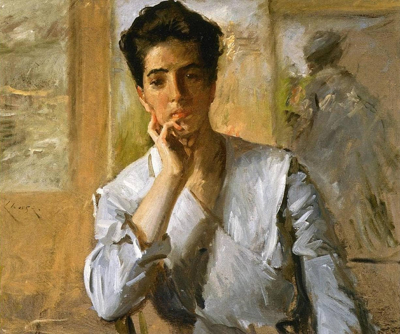 Portrait of Kate Freeman Clark by William Merritt Chase — Oil Painting Reproduction