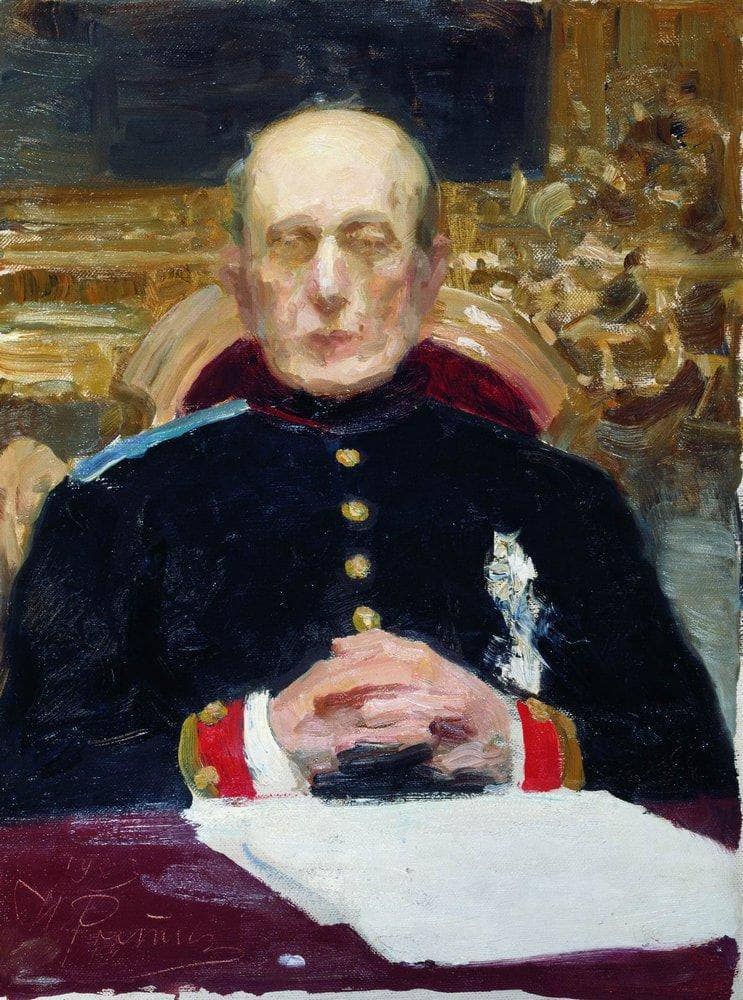 Portrait of Konstantin Petrovich Pobedonostsev by Ilya Repin — Oil Painting Reproduction