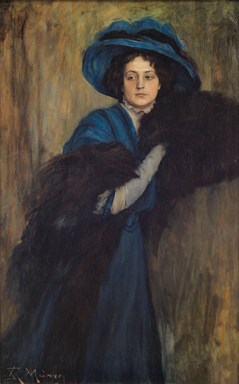 Portrait Of Lady In Blue by Raimundo de Madrazo — Oil Painting Reproduction