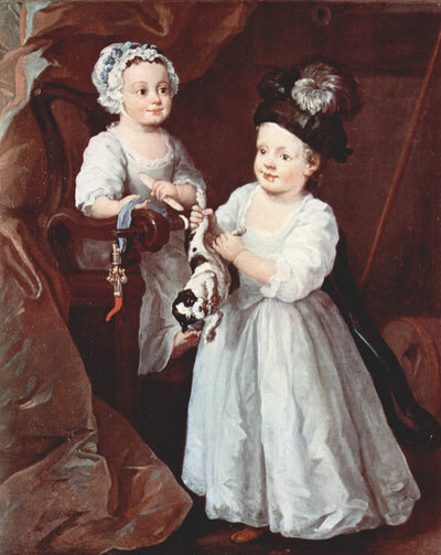 Portrait of Lady Mary Grey and Lord George Grey in hallway