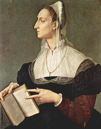 Portrait of Laura Battiferri in hallway