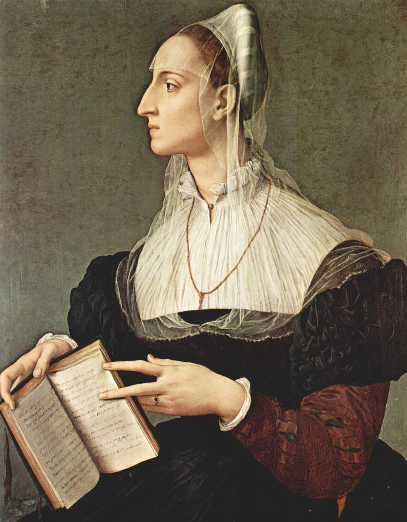 Portrait of Laura Battiferri by Agnolo Bronzino — Oil Painting Reproduction