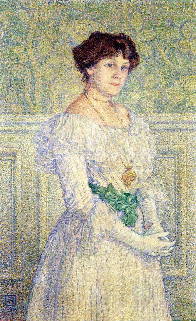 Portrait of Laure Fle by Theo van Rysselberghe — Oil Painting Reproduction