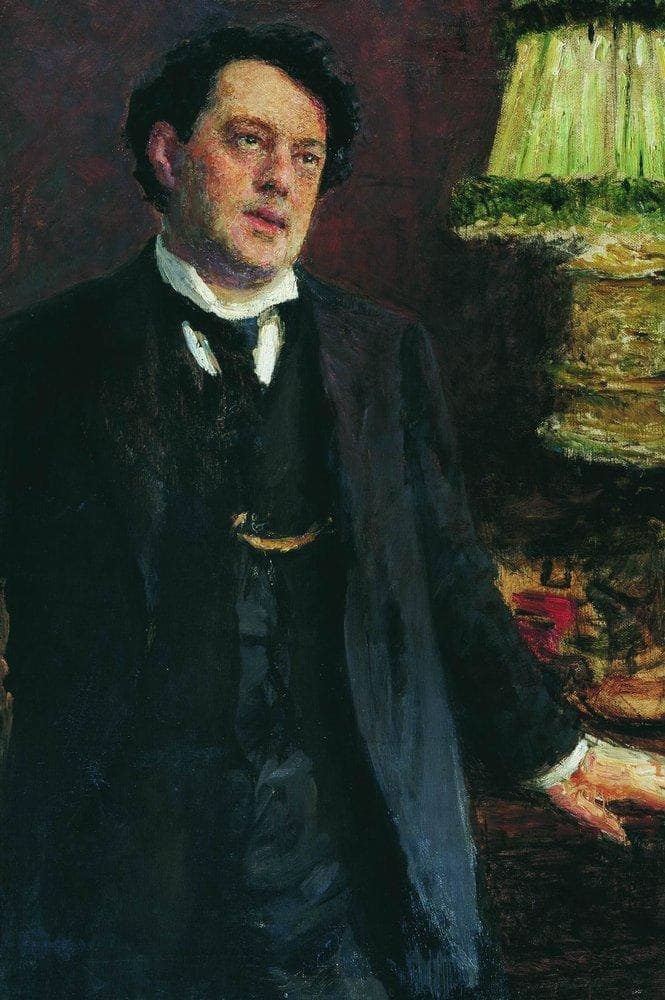Portrait of lawyer Oskar Osipovich Grusenberg by Ilya Repin — Oil Painting Reproduction