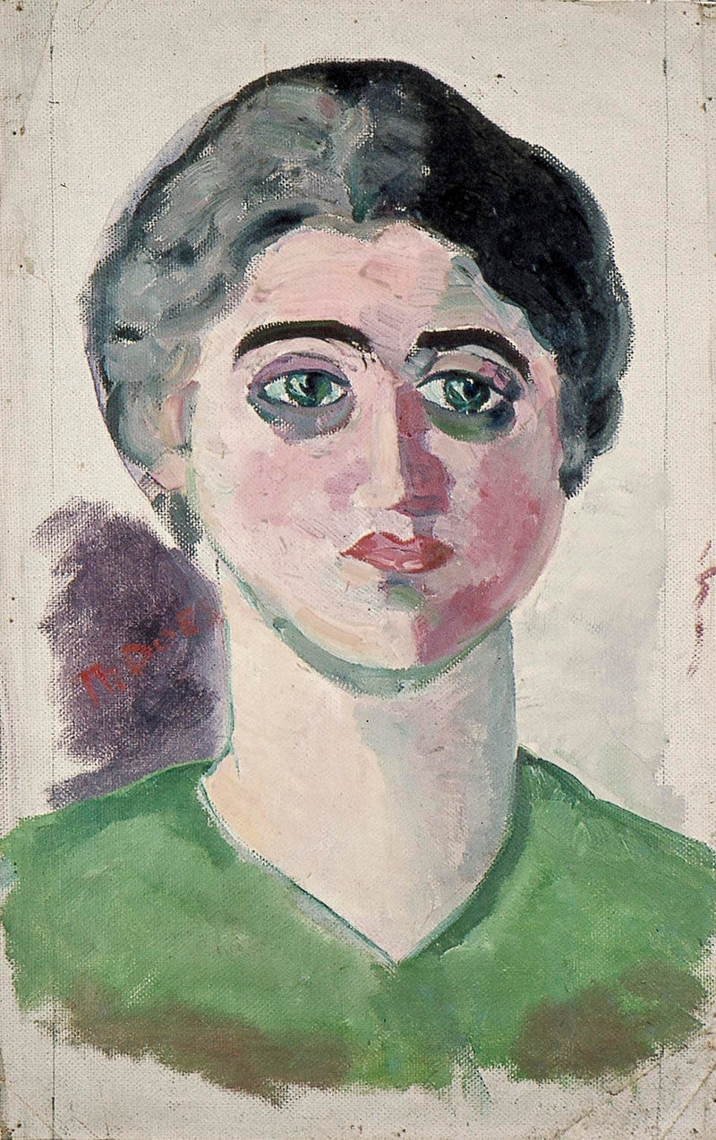 Portrait of Lena Milius by Theo van Doesburg — Oil Painting Reproduction