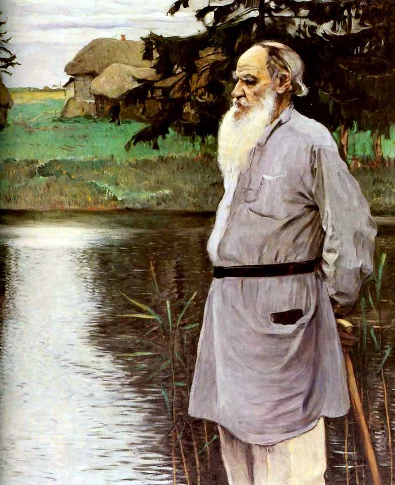 Portrait of Leo Tolstoy by Mikhail Nesterov — Oil Painting Reproduction