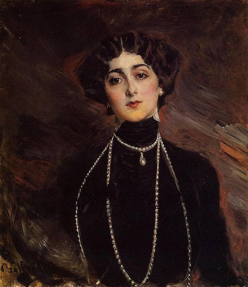 Portrait of Lina Cavalieri by Giovanni Boldini — Oil Painting Reproduction