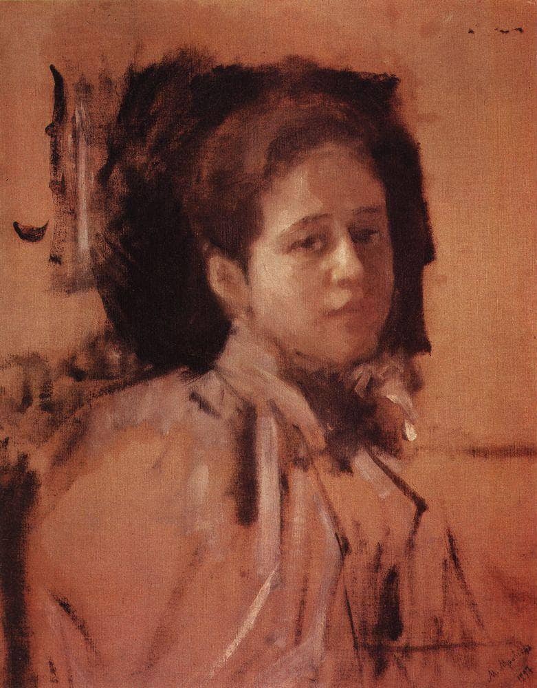 Portrait of Liudmila Mamontova by Valentin Serov — Oil Painting Reproduction