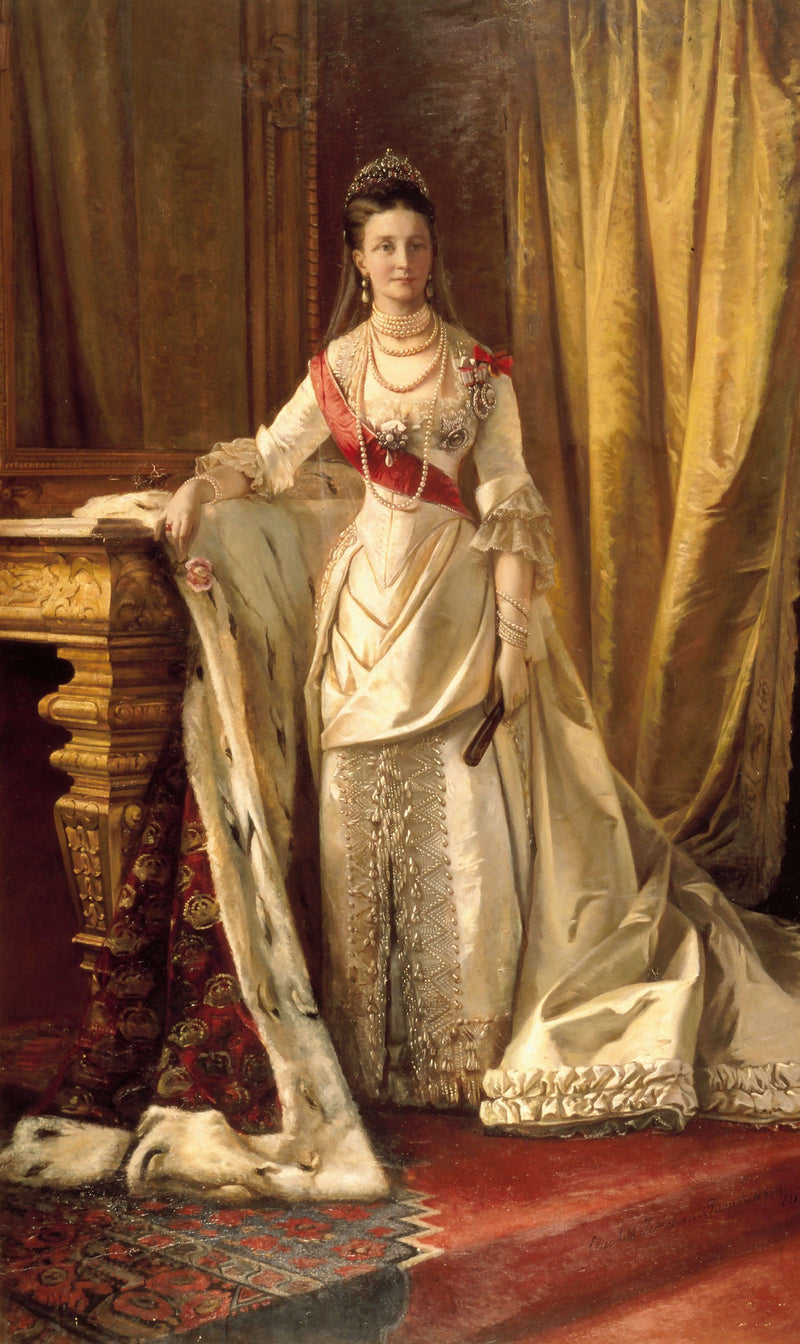 Portrait of Louise of Hesse-Kassel (1817-1898), Queen of Denmark by Elisabeth Jerichau-Baumann — Oil Painting Reproduction