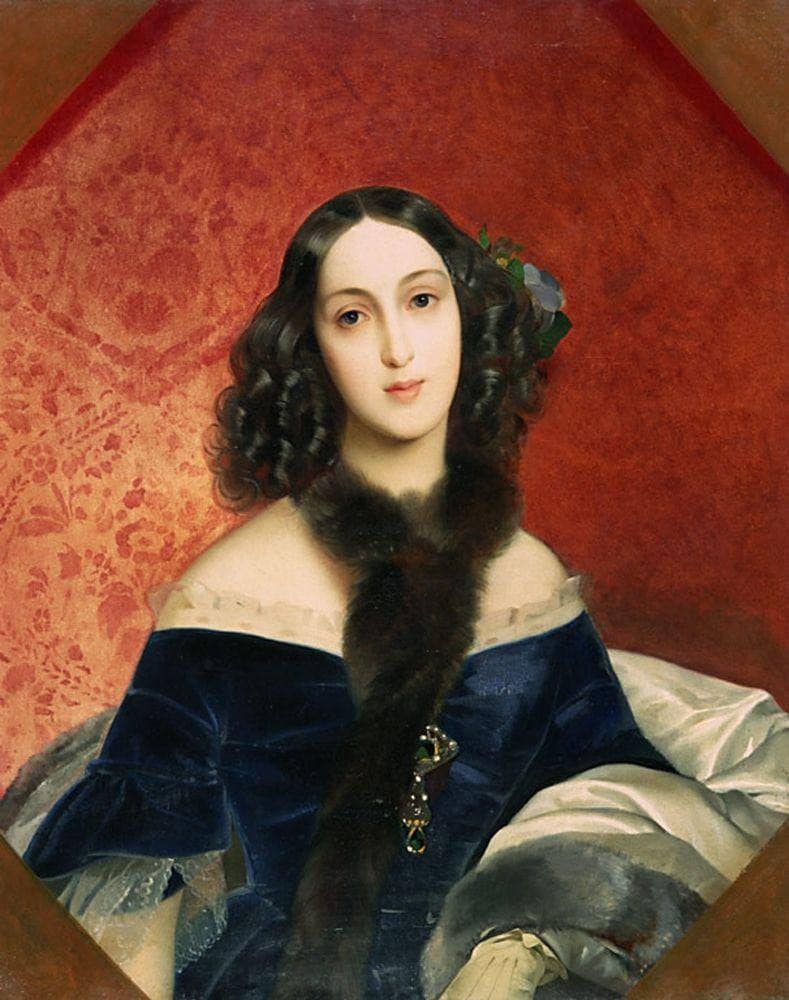 Portrait of M. A. Beck by Karl Bryullov — Oil Painting Reproduction