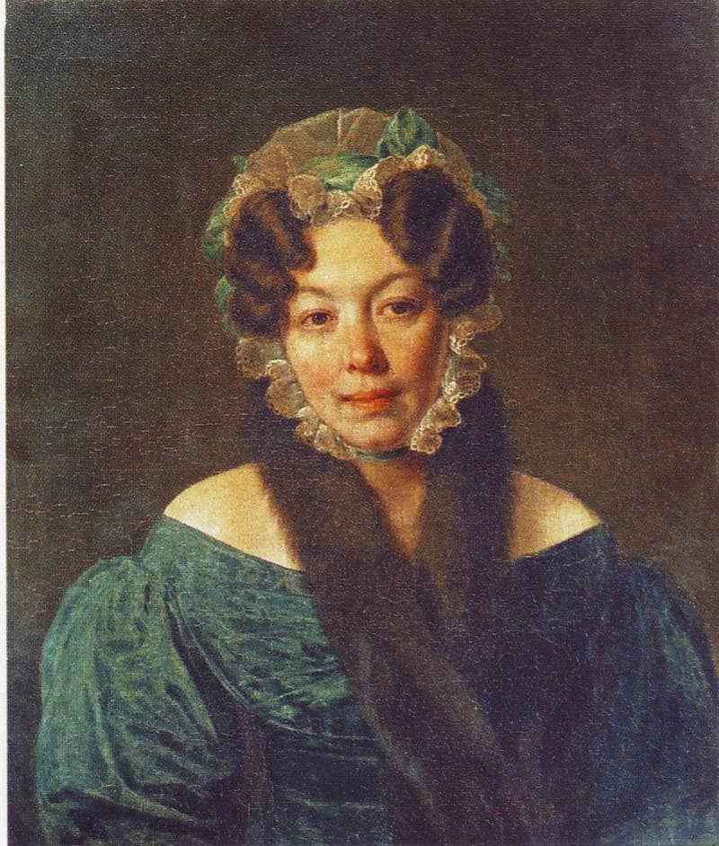 Portrait of M. M. Philosophova by Alexey Venetsianov — Oil Painting Reproduction