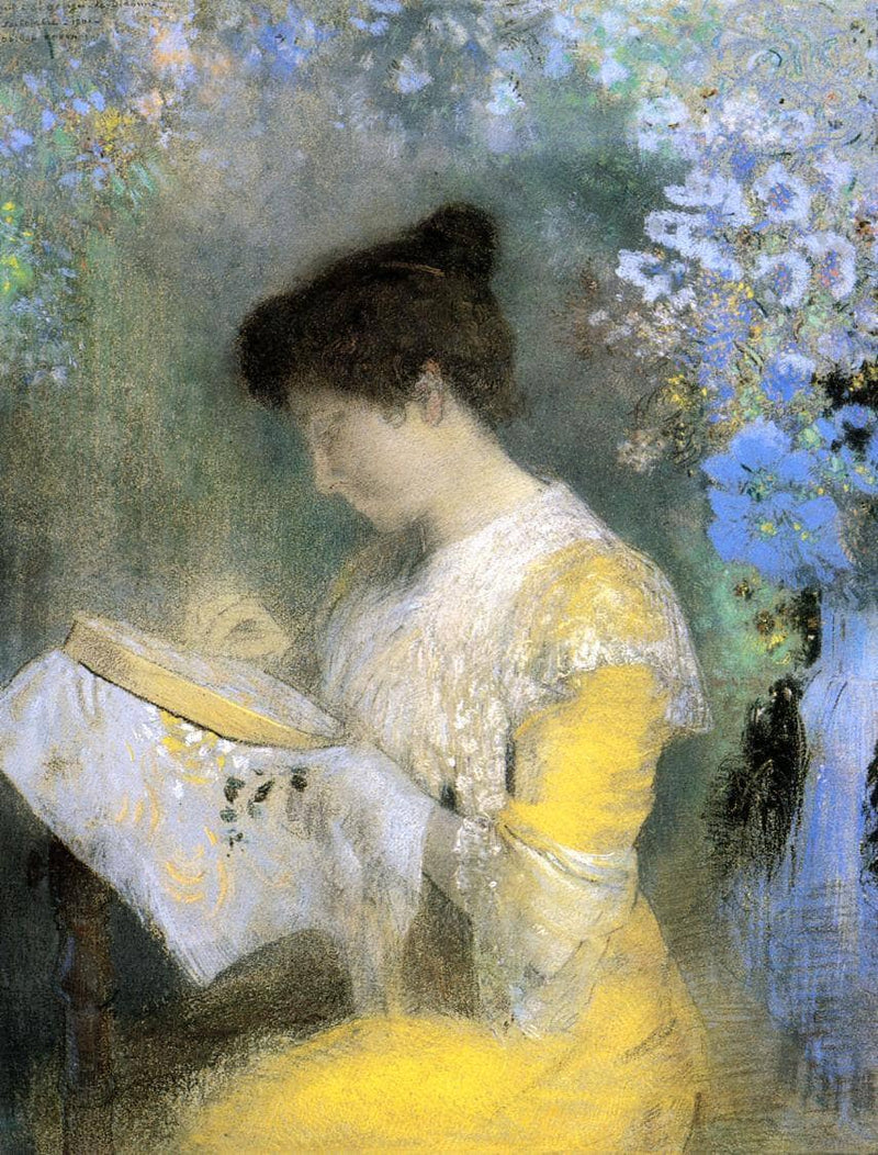 Portrait of Madame Arthur Fontaine by Odilon Redon — Oil Painting Reproduction
