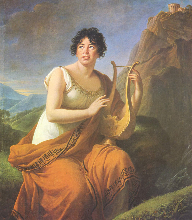 Portrait of Madame de Stael as Corinne by Louise Elisabeth Vigee Le Brun — Oil Painting Reproduction