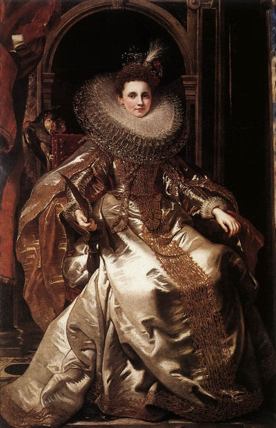 Portrait of Marchesa Maria Serra Pallavicino in living room