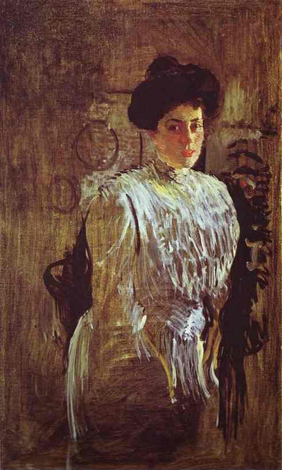 Portrait of Margarita Morozova in entryway