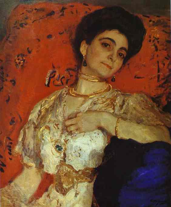 Portrait of Maria Akimova by Valentin Serov — Oil Painting Reproduction