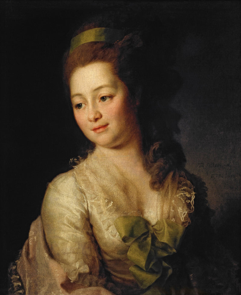 Portrait of Maria Dyakova by Dmitry Levitzky — Oil Painting Reproduction