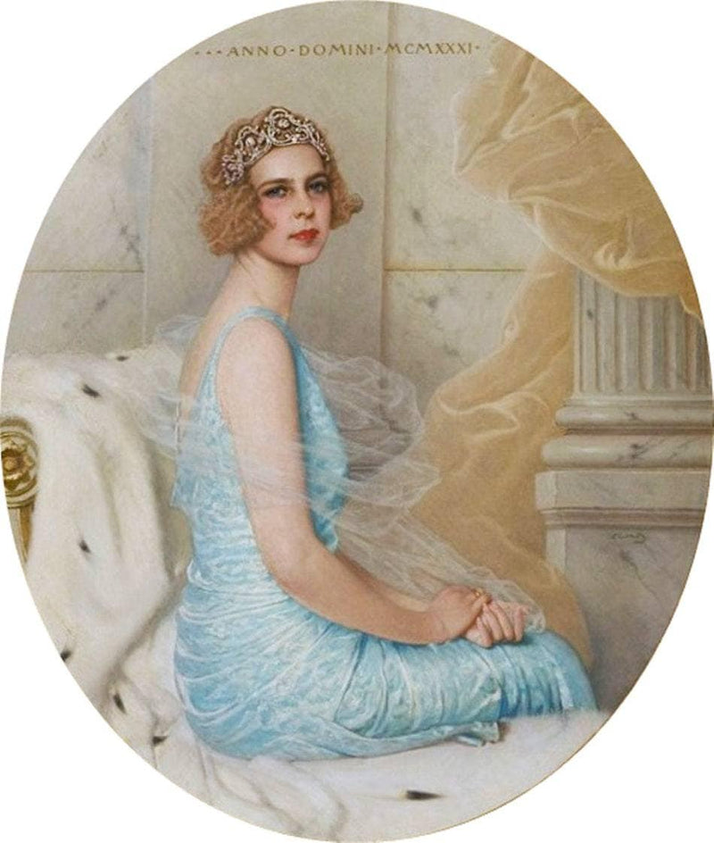 Portrait of Maria José, princess of Piedmont by Vittorio Matteo Corcos — Oil Painting Reproduction