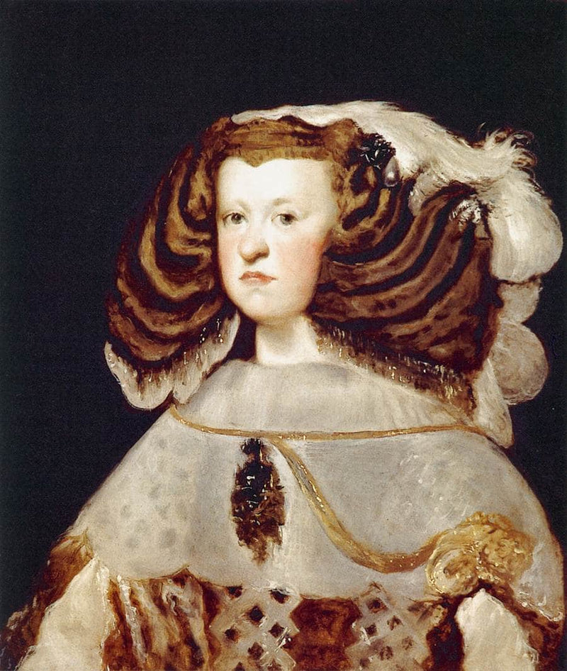 Portrait of Mariana of Austria, Queen of Spain by Diego Velazquez, Oil Painting Reproduction