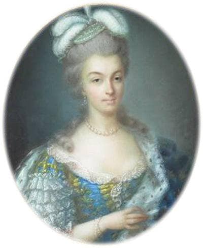 Portrait of Marie Antoinette in master bedroom