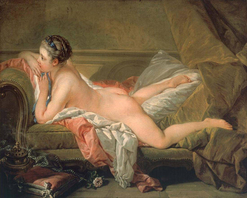 Portrait of Marie-Louis OâMurphy (Nude on a Sofa) by Francois Boucher — Oil Painting Reproduction