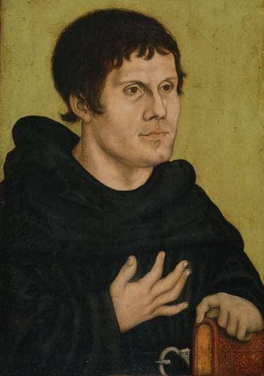 Portrait of Martin Luther as an Augustinian Monk by Lucas Cranach the Elder — Oil Painting Reproduction