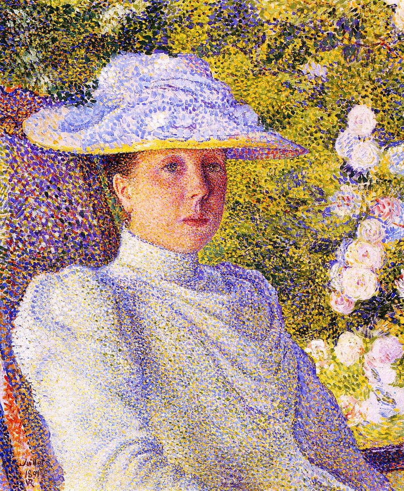 Portrait of Mathilde Vereeken by Theo van Rysselberghe — Oil Painting Reproduction