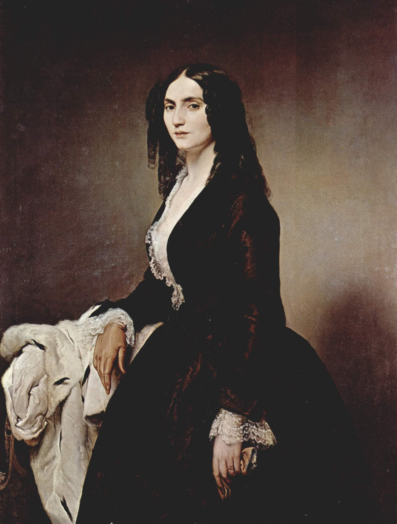 Portrait of Matilde Juva Branca by Francesco Hayez — Oil Painting Reproduction