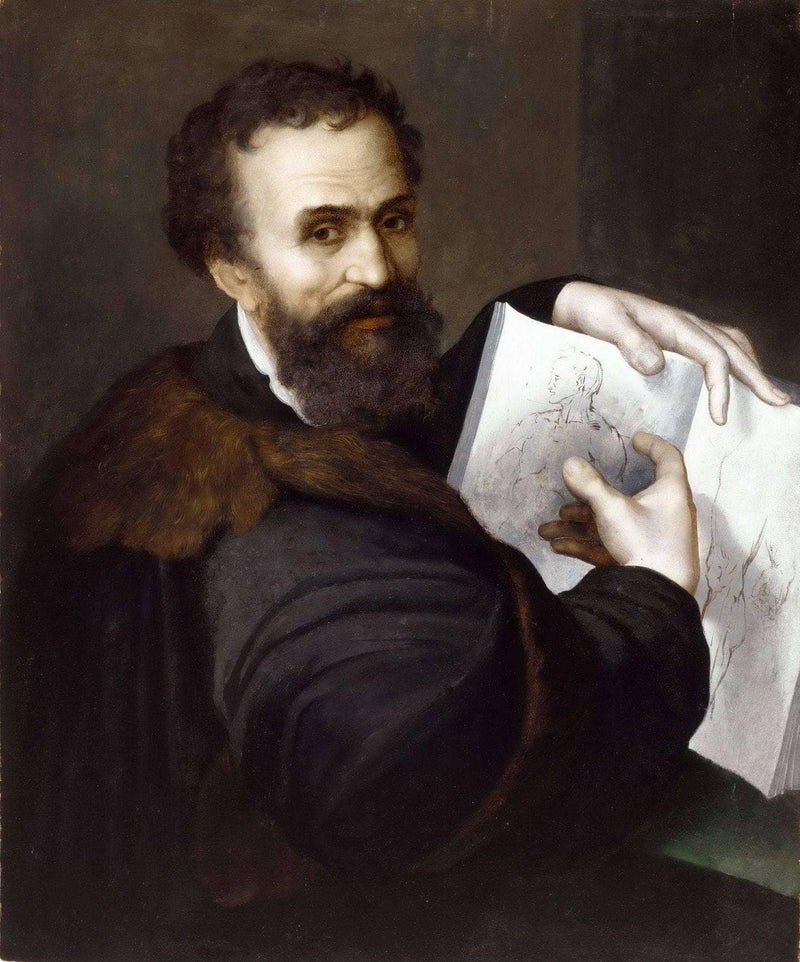 Portrait of Michelangelo by Sebastiano del Piombo — Oil Painting Reproduction