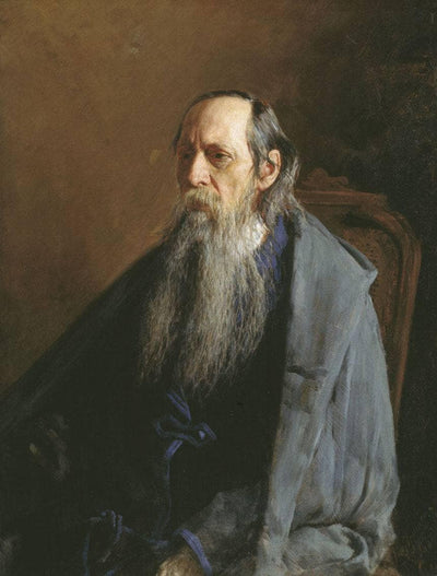 Portrait of Mikhail Yevgrafovich Saltykov-Shchedrin in living room