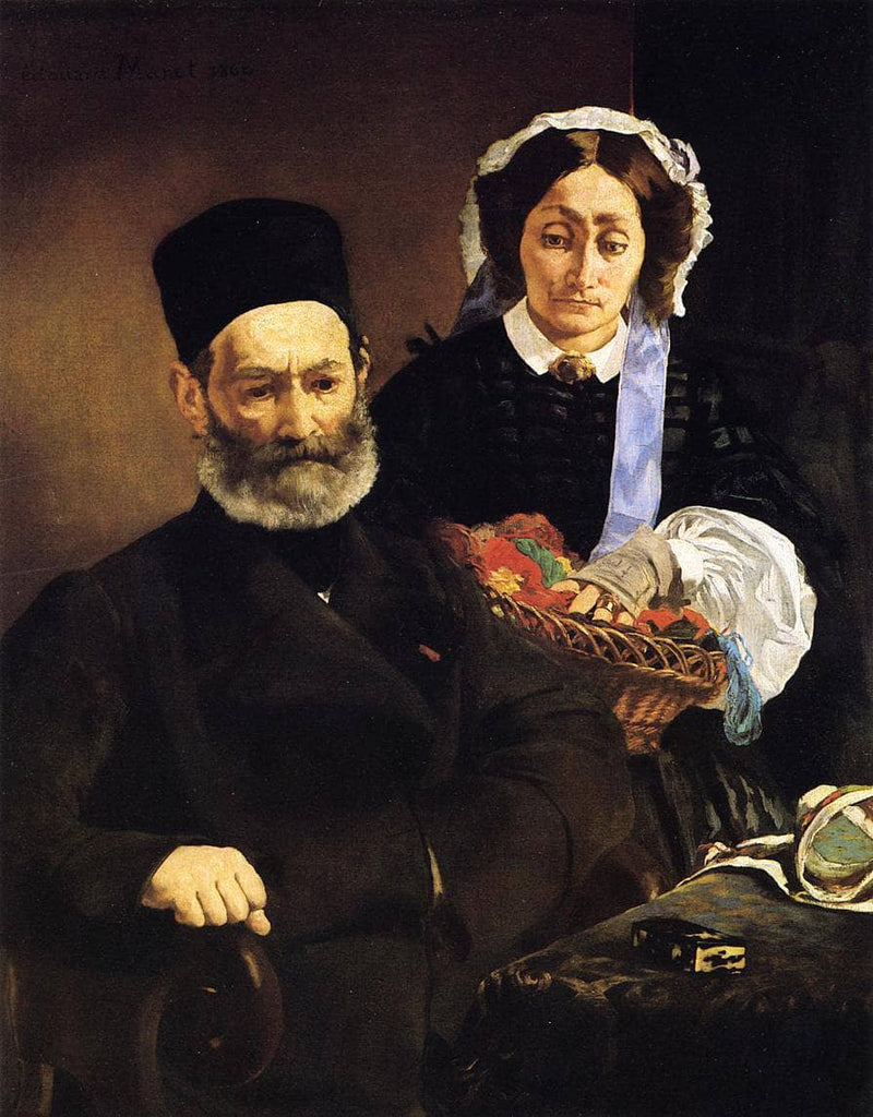 Portrait of Monsieur and Madame Auguste Manet by Edouard Manet — Oil Painting Reproduction