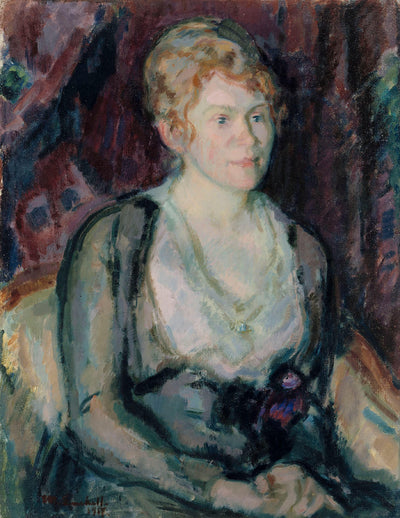 Portrait of Mrs. Agda Vilén in bedroom