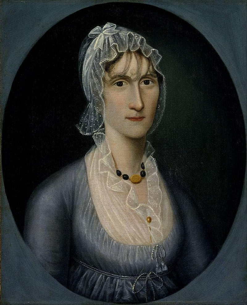 Portrait of Mrs. Barbara Baker Murphy by Joshua Johnson — Oil Painting Reproduction