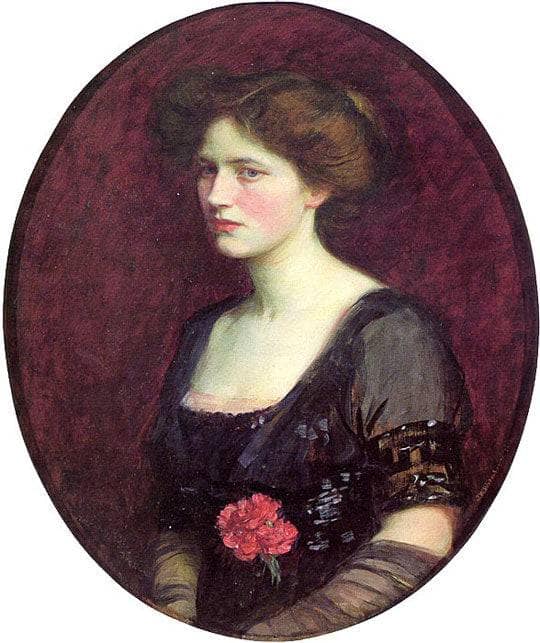 Portrait of Mrs.Charles Schreiber by John William Waterhouse — Oil Painting Reproduction