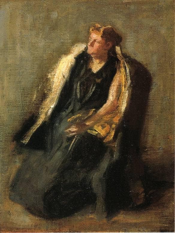Portrait of Mrs. Hubbard (sketch) by Thomas Eakins — Oil Painting Reproduction