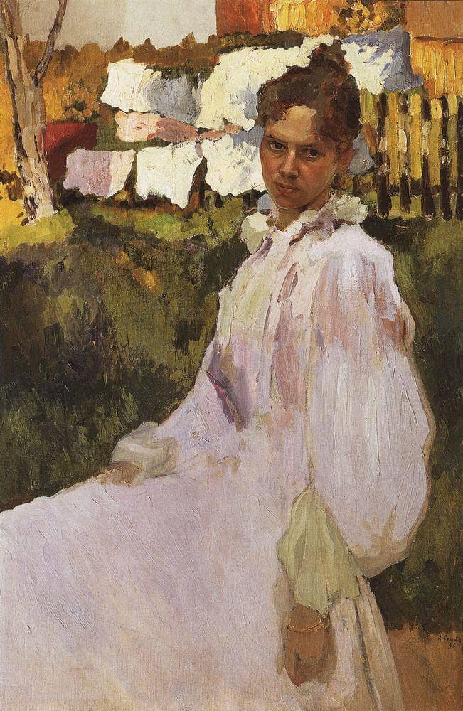 Portrait of Mrs N.F. Ober by Konstantin Somov — Oil Painting Reproduction
