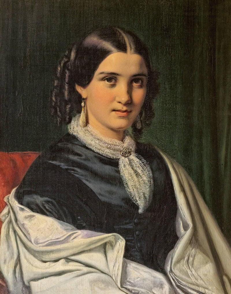 Portrait of Mrs. Vilhelmine Heise, nee Hage by Wilhelm Marstrand — Oil Painting Reproduction