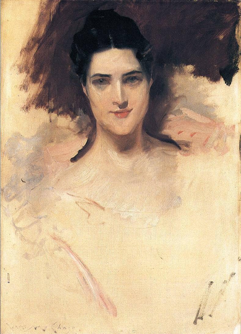 Portrait of Mrs. William Clark by William Merritt Chase — Oil Painting Reproduction