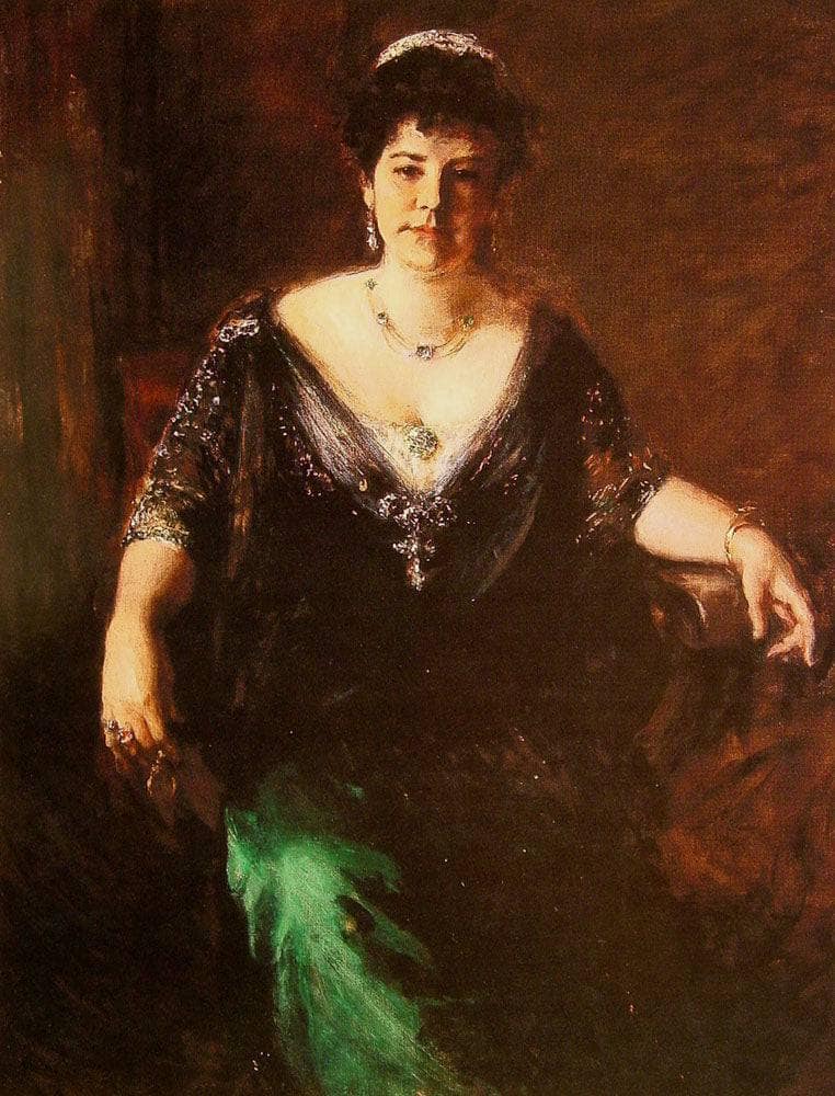 Portrait of Mrs. William Merritt Chase by William Merritt Chase — Oil Painting Reproduction