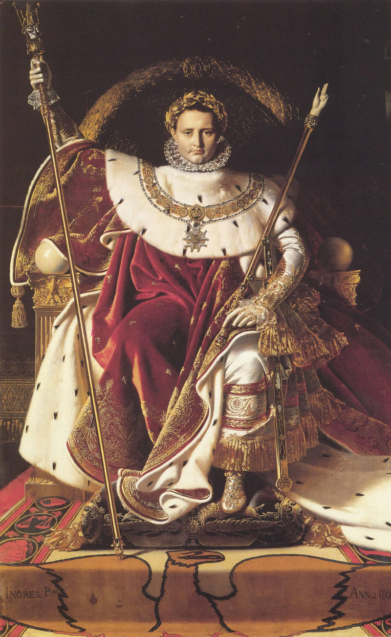 Portrait of Napoléon on the Imperial Throne by Jean Auguste Dominique Ingres — Oil Painting Reproduction