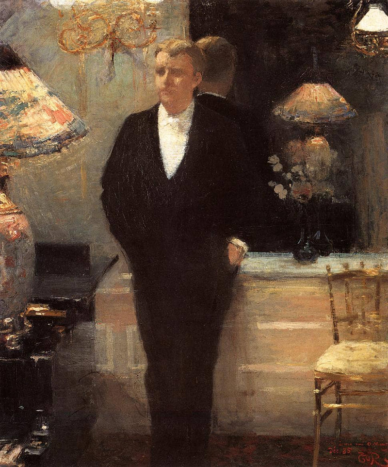 Portrait of Octave Maus by Theo van Rysselberghe — Oil Painting Reproduction