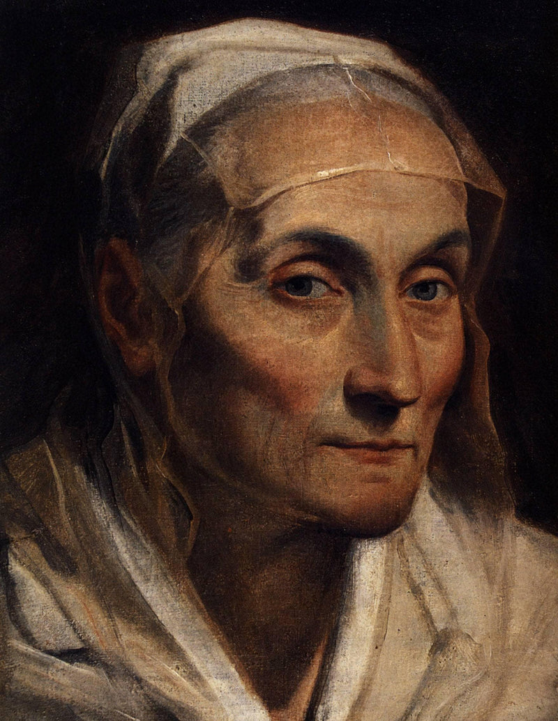 Portrait of old woman by Guido Reni — Oil Painting Reproduction