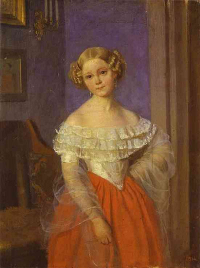 Portrait of Olga Ivanovna Demonkala in entryway