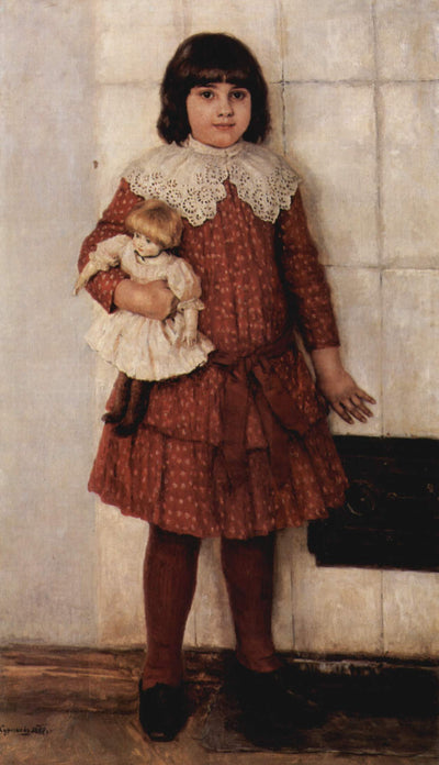 Portrait of Olga Surikova, the artist's daughter in entryway