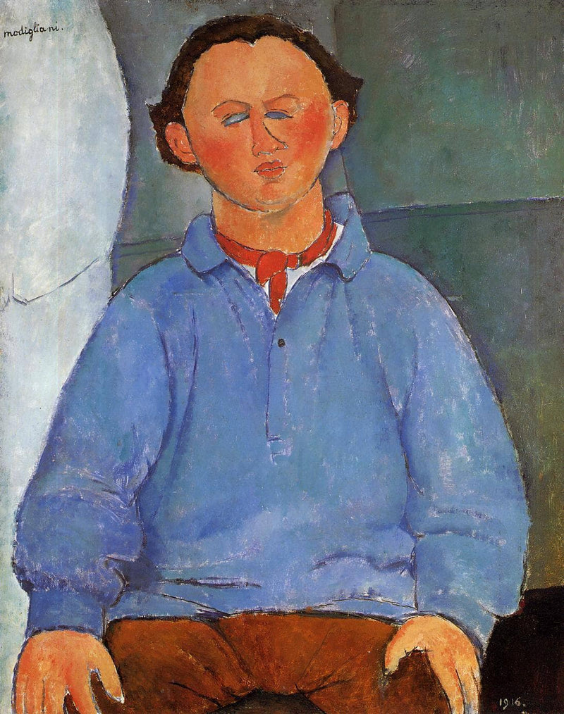 Portrait of Oscar Miestchanioff by Amedeo Modigliani — Oil Painting Reproduction