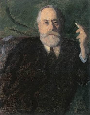 Portrait of Pál Szinyei Merse in home office