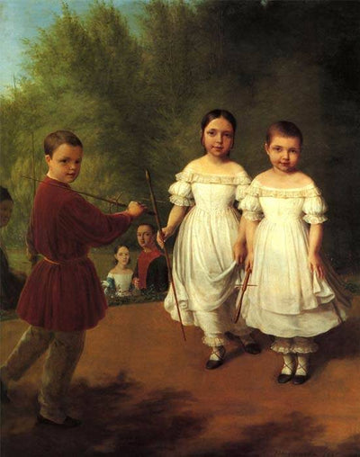 Portrait of Panaev's Children in master bedroom