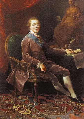 Portrait of Paul I of Russia by Pompeo Batoni — Oil Painting Reproduction