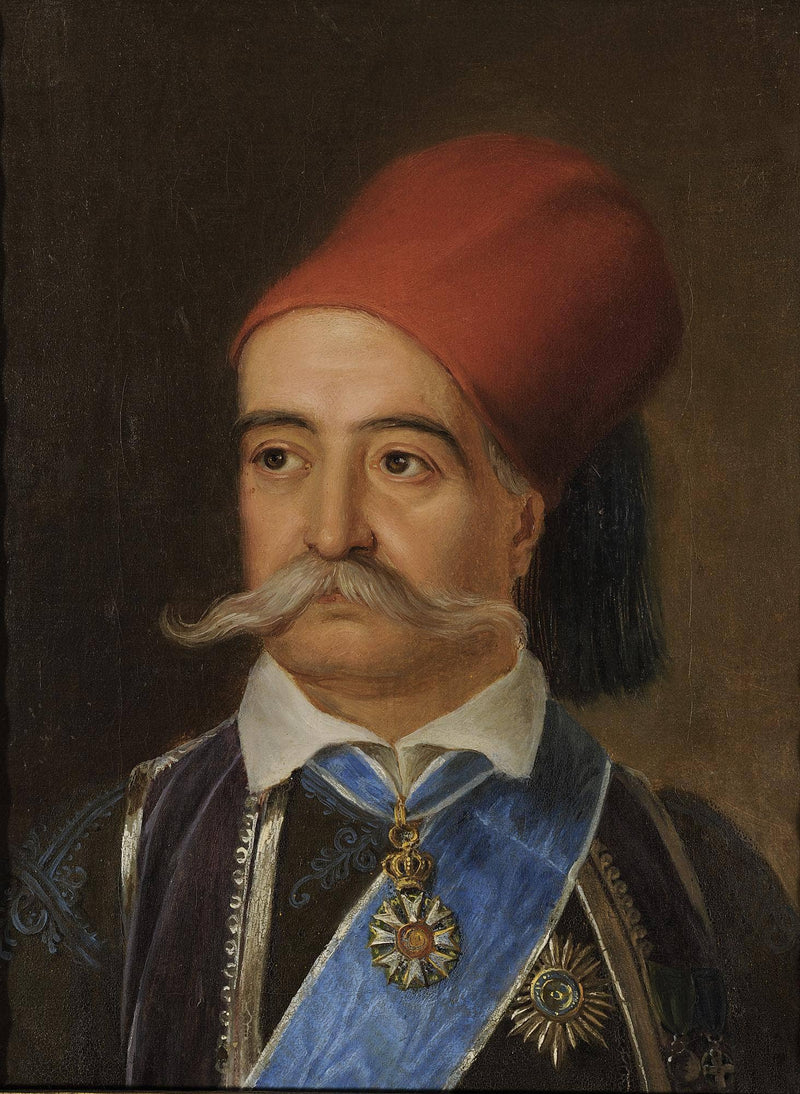 Portrait of Petrobeis Mauromichalis by Theodoros Vryzakis — Oil Painting Reproduction